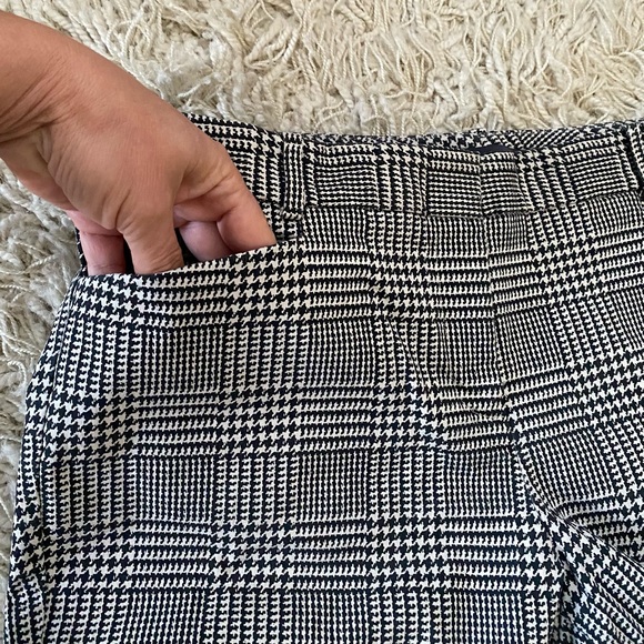 THE LIMITED Women's Exact Stretch Pants Ankle Glen/ Houndstooth Black Ivory - Picture 8 of 15